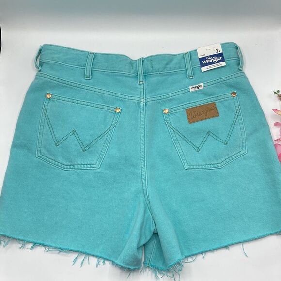 Wrangler Donna Regular Fit Cotton Denim Shorts Western Cowgirl Country Size W31 - Picture 11 of 14